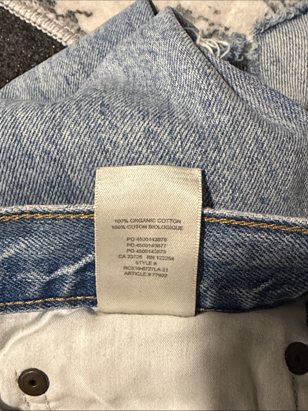 Aritzia Denim Forum Light Blue Distressed Women’s Jeans Organic Cotton - #100 - Picture 9 of 9